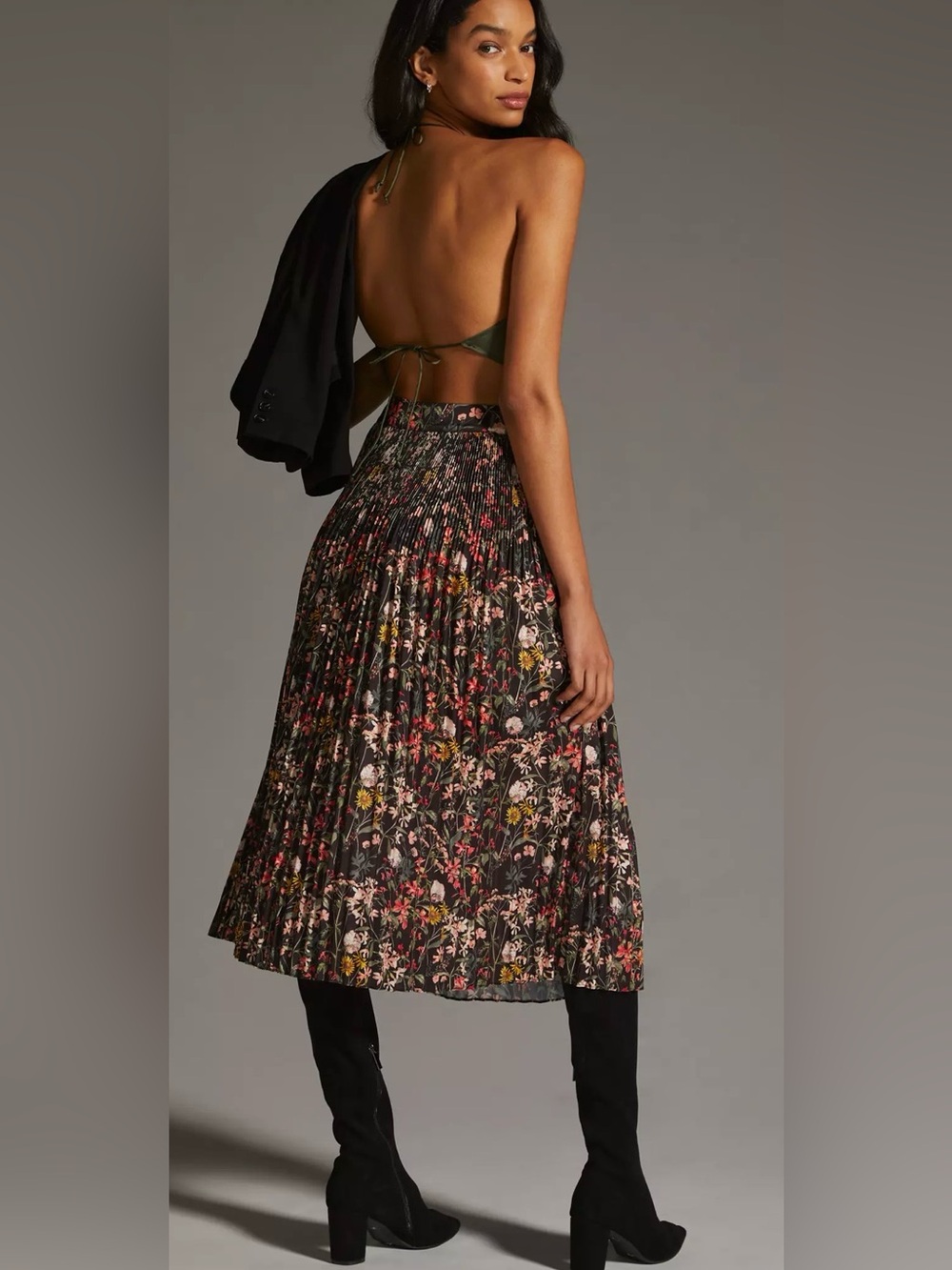 NWT Scotch & Soda $158 FLORAL Printed Midi-Length Skirt XS - Picture 6 of 14